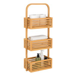 Imagen de ESTANTERIA Vertical 3 Niveles con Asa Bamboo Natural 33.5x18x77cm H