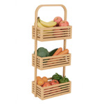 Imagen de ESTANTERIA Vertical 3 Niveles con Asa Bamboo Natural 33.5x18x77cm H