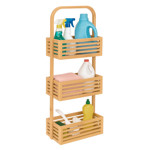 Imagen de ESTANTERIA Vertical 3 Niveles con Asa Bamboo Natural 33.5x18x77cm H