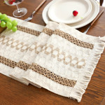 Imagen de SENDERO 3 Lineas Lino Beige/Blanco 30x140cm