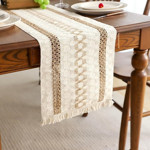 Imagen de SENDERO 3 Lineas Lino Beige/Blanco 30x140cm