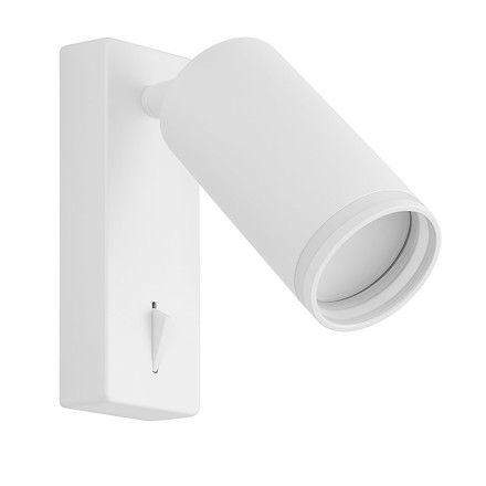Imagen de SPOT 1 Luz GU10 de pared c/LLave Cilindrico Blanco