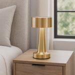 Imagen de LAMPARA de Mesa Led Tactil 3 Tonos Dorada 21cm H