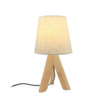 Imagen de LAMPARA Tripode Madera c/Pantalla 34.5cm H