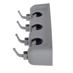Imagen de Soporte p/Escobas x 3 Plastico Gris 26x6cm / 9cm prof.