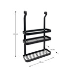 Imagen de REPISA Doble p/barra negra 28x10,5x45.5cm