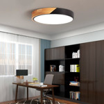 Imagen de PANEL LED 36W Neutro Negro-Madera Ø40cm