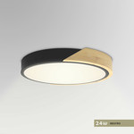 Imagen de PANEL LED 24W Neutro Negro-Madera Ø30cm