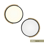 Imagen de PANEL LED 24W Neutro Negro-Madera Ø30cm