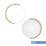 Imagen de PANEL LED 24W Frio Blanco-Madera Ø30cm