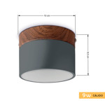 Imagen de PANEL LED 9W Calido Gris-Madera Ø10cm