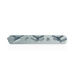 Imagen de PERCHERO x 3 En Bronce Cromado 22*3 cm