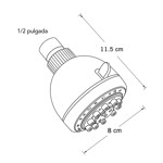 Imagen de ROSETA Regulable c/Rótula 8.5cm Ø Plástico Cromado