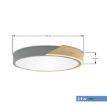 Imagen de PANEL LED 24W Frio Gris-Madera Ø30cm