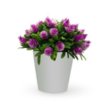Imagen de MACETA Recta D1 Flores Rojas/Lilas