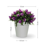 Imagen de MACETA Recta D1 Flores Rojas/Lilas