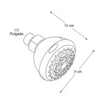Imagen de ROSETA Regulable Volga c/Rótula 9cm Ø Plástico/Silicona