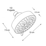 Imagen de ROSETA Regulable Janeiro c/Rótula 10cm Ø Plástico Cromo