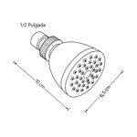 Imagen de ROSETA Simple Cromo c/Rótula Ø 6.5cm Plástico/Silicona