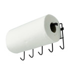 Imagen de PORTAROLLO con perchas Negro 24.5x6x14cm
