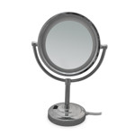 Imagen de ESPEJO Aumento x5 Mesa LED Clásico Bifaz Base Ø 15cm / H 38cm / Ø21.5cm