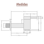 Imagen de GRIFO Unitario de Pared Recto CC  Prof.tot 16cm / Prof.al chorro 9cm / 7cm H