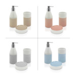 Imagen de Set de Ceramica 3 Piezas Bicolor Rosa