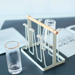 Imagen de ESCURRE Vasos Madera/Blanco 25x13x19cm