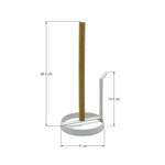 Imagen de PORTAROLLO Nórdico Blanco/Madera Ø11cm/H 26.5cm