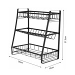 Imagen de ORGANIZADOR para mesada Negro 35x18,5x38cm