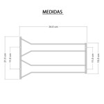 Imagen de Porta Copas Cromado Doble 34cm*22cm/5.5 H