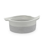 Imagen de Cesto Gris y Blanco Grande Ø25-33cm Con Asa x 12cm H