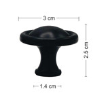 Imagen de Tirador Boton Negro