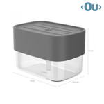 Imagen de DISPENSADOR p/detergente Prush <OU> Gris 15x10x10cm