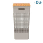 Imagen de Cesto Plastico con Bambu 49Lt. BEIGE GRID Ou