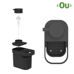 Imagen de DISPENSADOR c/Compartimiento 650ml Negro Trium <OU>13x7,5x18,5cm