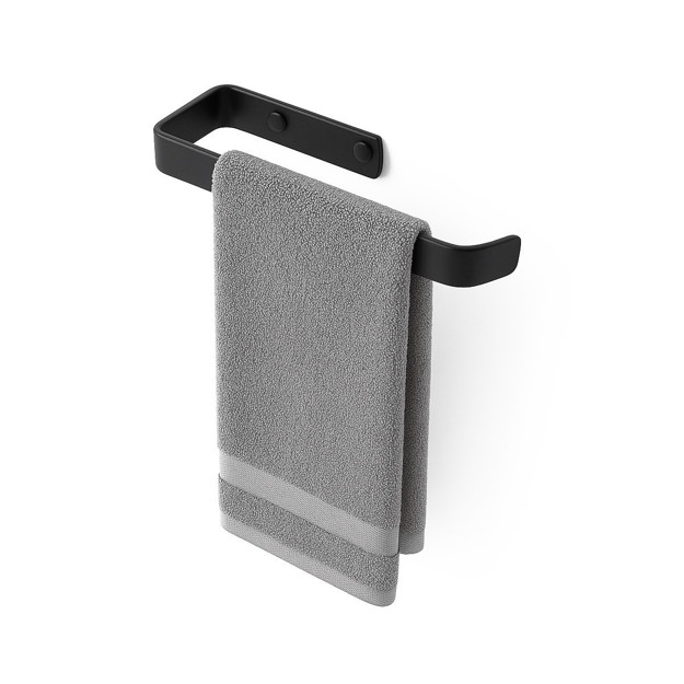 Imagen de TOALLERO Corto Toronto Aluminio Negro 25x6x3cm