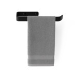 Imagen de TOALLERO Corto Toronto Aluminio Negro 25x6x3cm