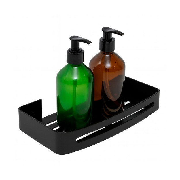 Imagen de REPISA Simple Toronto Aluminio Negra 32x12.5x4.5cm