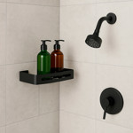 Imagen de REPISA Simple Toronto Aluminio Negra 32x12.5x4.5cm