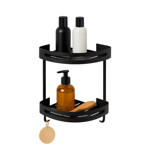 Imagen de ESQUINERO Doble Toronto Aluminio Negro 23x23x35cm