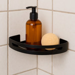 Imagen de ESQUINERO Simple Toronto Aluminio Negro 23x23x4.5