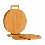 Imagen de SET 4 Tablas Madera Redonda Ø24x1 c/Soporte 32x5cm