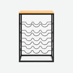 Imagen de BOTELLERO x 12 de Pie Madera/Negro 39.5x28.5x64cm H