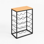 Imagen de BOTELLERO x 12 de Pie Madera/Negro 39.5x28.5x64cm H