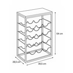 Imagen de BOTELLERO x 12 de Pie Madera/Negro 39.5x28.5x64cm H