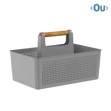 Imagen de Canasta Gris con Mango Madera OU