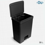 Imagen de Cesto de Residuos con Pedal 30L NEGRO Ou TRIUM