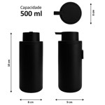 Imagen de Dispensador Jabón Líquido NEGRO de Pared 500 ML