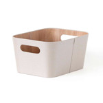 Imagen de ORGANIZADOR c/Asas Madera/Tela Crema 23x30.5x15.2cm h